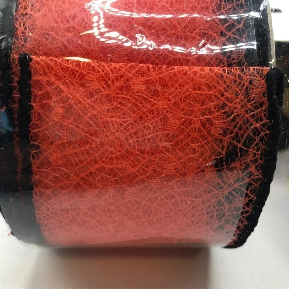 VINTAGE Halloween Crafting Ribbon Lot of 4 Wide Cat Spiderweb Witch Foil  NWT - Picture 3 of 12